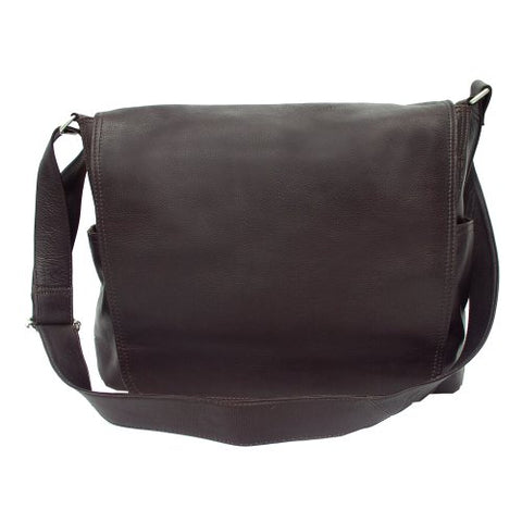 Piel Leather Urban Messenger Bag, Chocolate, One Size