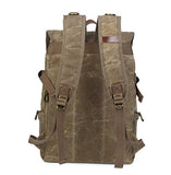 Canvas Backpack, Aidonger Vintage Canvas School Backpack Hiking Travel Rucksack Fits 15'' Laptop