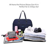 ECOSUSI Weekender Bag Travel Duffle Bag Overnight Bag Carry-on with Trolley Sleeve Fit up to 15.6