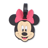 Finex Set of 4 - Mickey Mouse Minnie Mouse Travel Silicone Luggage Tags Bag Tag Adjustable Strap
