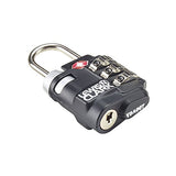 Lewis N Clark Travelsentry Indicator 3-Dial Lock, Black