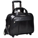 McKleinUSA Damen 80715 R Series Leather Detachable-Wheeled Laptop Case (Black)