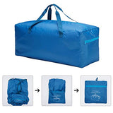 Foldable Travel Duffle Bag 75L Lightweight with Water Rresistant (Blue)