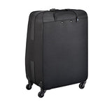 Zero Halliburton New York Greenwich 24" Spinner, Soft Nylon Suitcase In Black