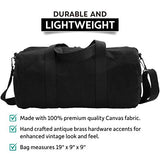 2nd Amendment Homeland Security Sport Heavyweight Canvas Duffel Bag in Black & White, Medium