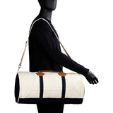 Rhombus Canvas Unisex-Adult Duffle Bag, Round, Black, One Size