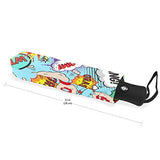 GIOVANIOR Comic Speech Bubbles Bang! Boom! Umbrella Double Sided Canopy Auto Open Close Foldable