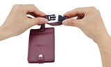 Travelambo Synethic Leather Luggage Tags & Bag Tags 2 Pieces Set In 8 Colors (Wine Red)