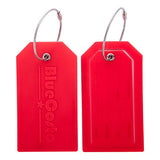 Bluecosto 5X Luggage Tags Travel Bag Suitcase Labels W/ Privacy Cover - Red