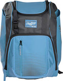 Rawlings Franchise Baseball/Softball Backpack Bag, Columbia Blue