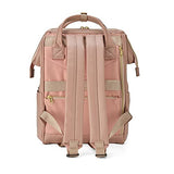Kah&Kee Leather Backpack Diaper Bag Laptop Travel Doctor Teacher Bag For Women Man (Tan Pink II)