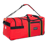 Rolling Firefighter Gear Bag Fireman Equipment Duffel with Wheels Paramedic Wheeled Travel Bags Helmet Pocket