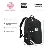 adidas Originals National 2.0 Backpack, Black/White, One Size