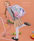 Unicorn Backpack for Girls, Kids School Backpack with Insulated Lunch Box, 16 Inch Preschool Backpack Matching Lunch Box Pencile Case, Primary Elementary Kindergarten BookBag Set - Purple