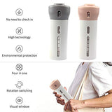 2 Pieces 4 in 1 Travel Dispenser, CHIVENIDO Lotion Shampoo Gel Travel Dispenser Bottle Sets Shower Bottles Refillable Travel Bottles for Makeup Travel Supplies (Pink, Gray)