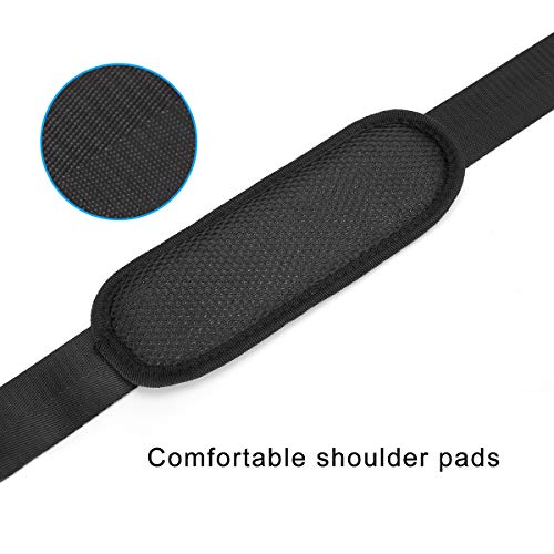 MOSISO 56 Inch Shoulder Strap Adjustable Thick Soft Universal Replacement Non-Slip Fit Padded With Metal Swivel Hook For Laptop Shoulder Bag Laptop Messenger Bag Crossbody Bag Grey