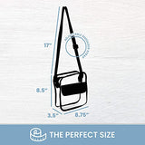 Bags For Less Clear Messenger Beg Stadium Approved Crossbody Purse Clear Lunch Box Adjustable Strap, Easy to Clean and Water Resistant Tote Bag Great for Men, Women, Kids (Crossbody Purse Bag)