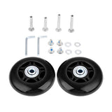 F-ber Luggage Suitcase Wheels Replacement Kit 75x24mm/2.95"x0.94" w/ABEC 608zz Inline Outdoor Skate Replacement Wheels, One Set of (2) Wheels (OD:75 W:24 ID:6 Axles:35&40mm)