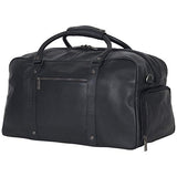 Kenneth Cole Reaction Men's 20" Leather Top Zip Travel with RFID Duffel Bag Black One Size