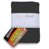HappyLuxe Travel Wrap and Blanket, Eco Friendly Accessories for Women, Made in USA (Jet Black)