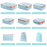 DIMJ 11 Set Packing Cubes, Travel Luggage Packing Organizers Lightweight Travel Cloth Storage Bag with Bra Underwear Cube Cosmetics Bag and Shoe Pouch
