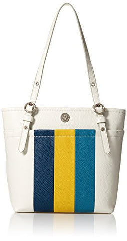Anne Klein Pocket Stripe SM Tote, Leather/sb/s/mm
