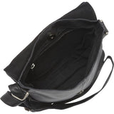 Sharo Leather Bags Peace Messenger Bag (Black)