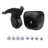 BQLZR Luggage Swivel 9.1cmx10.7x4.9cm Black Plastic Left & Right Wheels DIY Replacement Parts Pack of 2 (See Vedio First)