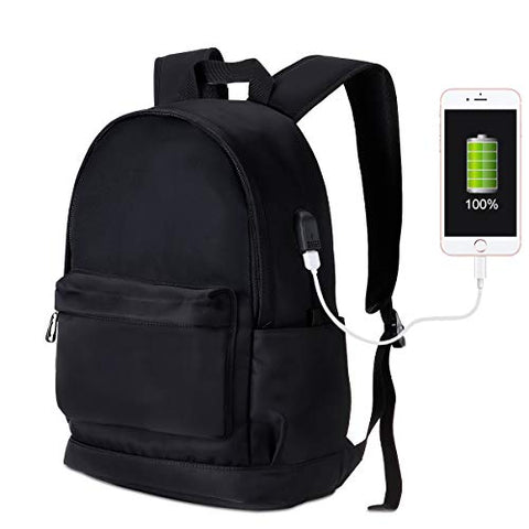 Unisex Anti-Theft Travel Backpack, Waterproof School Backpacks with USB Charging Port Business