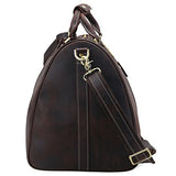 Polare 23'' Duffle Retro Thick Cowhide Leather Weekender Travel Duffel Luggage Bag