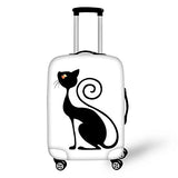 Doginthehole Funny Cats Luggage Covers Protector Elastic Suitcase Cover S M L