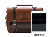 ECOSUSI Vintage Crossbody Messenger Bag Satchel Purse Handbag Briefcase for Women & Girl, Coffee