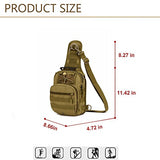 Tactical Military Sling Chest Daypack Laptop Backpack For Hunting, Camping and Trekking (Desert