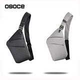 OSOCE Sling Chest Bag Cross Body Shoulder Backpack Anti Theft Travel Bags Daypack for Men Women（Dark Grey）