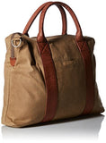Buxton Men's Expedition Ii Huntington Canvas Laptop Briefcase, Tan