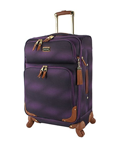 Steve Madden Luggage 24" Expandable Softside Suitcase With Spinner Wheels (24In, Shadow Purple)