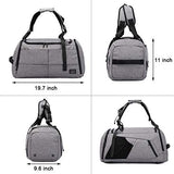 NeSus Travel Luggage Duffel Bag Lightweight Gym Bag Anti-theft Backpack (Grey)
