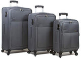Dejuno Tuscany 3-Piece Lightweight Spinner Luggage Set-Grey