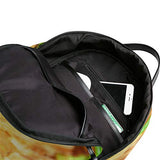 Fresh Green Frog Backpack School Travel Bag Daypack for Women Girls Boys