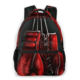 Casual Backpack,Boxing Gloves Print,Business Daypack Schoolbag For Men Women Teen