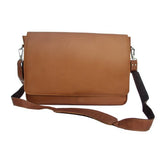 Piel Leather Professional Laptop Messenger, Saddle, One Size