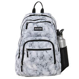 Kenneth Cole Reaction Printed Dual Compartment 16” Laptop & Tablet Backpack for School, Travel, & Work, White Marble, Laptop