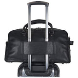 Kenneth Cole Reaction Men's 20" Leather Top Zip Travel with RFID Duffel Bag Black One Size