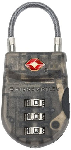 Briggs & Riley Travel Basics Lightweight Tsa Cable Lock, Smoke, One Size