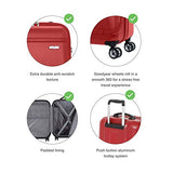 Regent Square Travel - Small Suitcase Hardside Spinner With Goodyear Wheels And Built-in TSA Luggage Lock - Luggage Cabin Approved - Carry-On - Urban Red