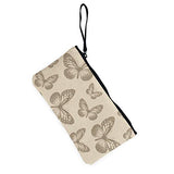 Coin Purse Yellow Butterfly Men Zip Canvas Wallets ChangeVintage Bag