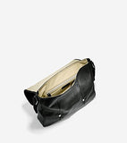 Cole Haan Black Large Pebble Messenger Soft Leather Shoulder Strap Bag 12" H X 16" W X 2.75" D