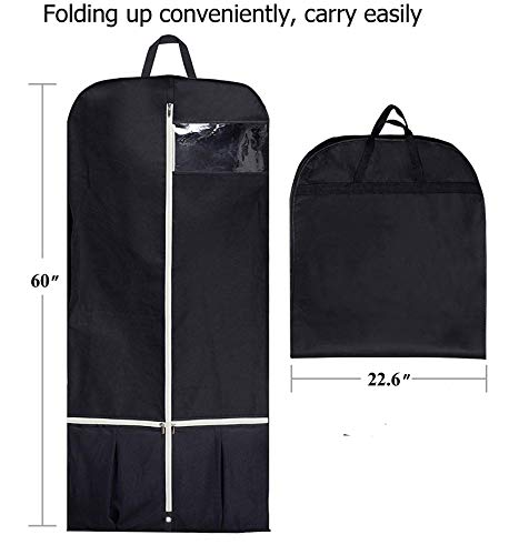  [Newest] Garment Bags for Hanging Cloths, 6.5
