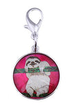 Sloth Zipper Pull Charm, Bag Charm With Lobster Claw Clasp - Animal (Sloth -Leisurely Life)