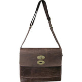 AmeriLeather Burlington Distressed Brown Leather Briefcase (Distressed Brown)